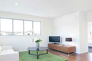 plastered room